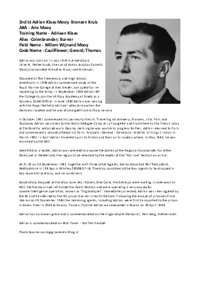 A preview of a PDF biography for Mooy, Adrian Klaas